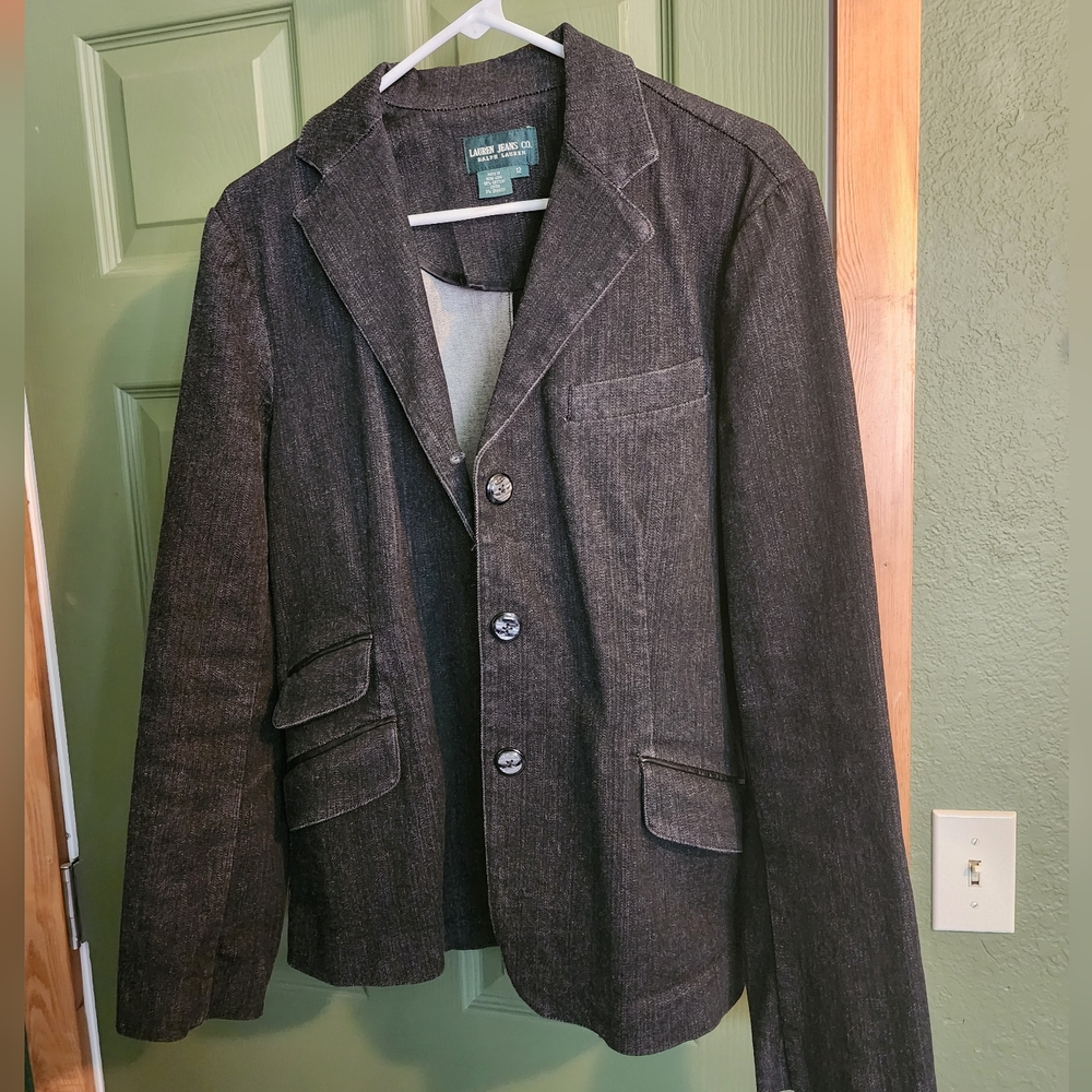 Women's Dark Denim Blazer, Lauren Jeans Co. Size 12